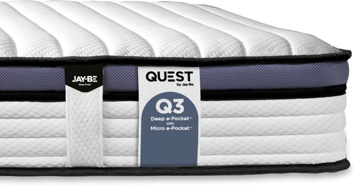 The Range | Jay-Be Jay-Be Quest Q3 Single Mattress - Grey Jay-Be Jay-Be Quest Q3 Single Mattress - Grey