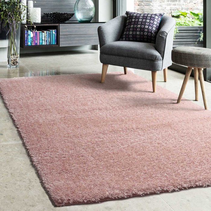 The Range | The Rug Wholesaler Shimmering Pink Shaggy Rug - Blush / 120cm The Rug Wholesaler Shimmering Pink Shaggy Rug - Blush / 120cm