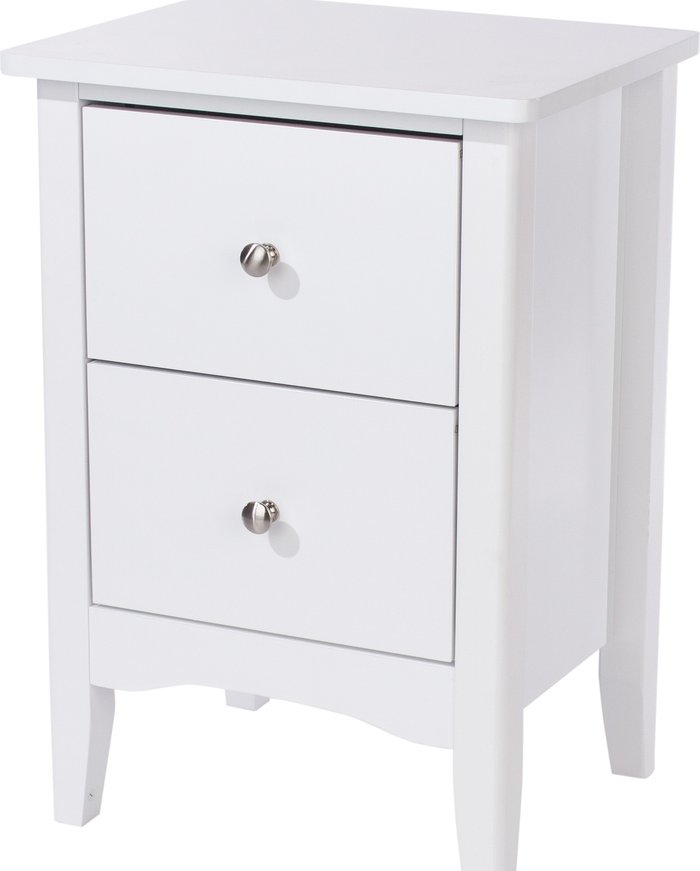 The Range | Core Products Ltd Como 2 Drawer Bedside Cabinet - White Core Products Ltd Como 2 Drawer Bedside Cabinet - White