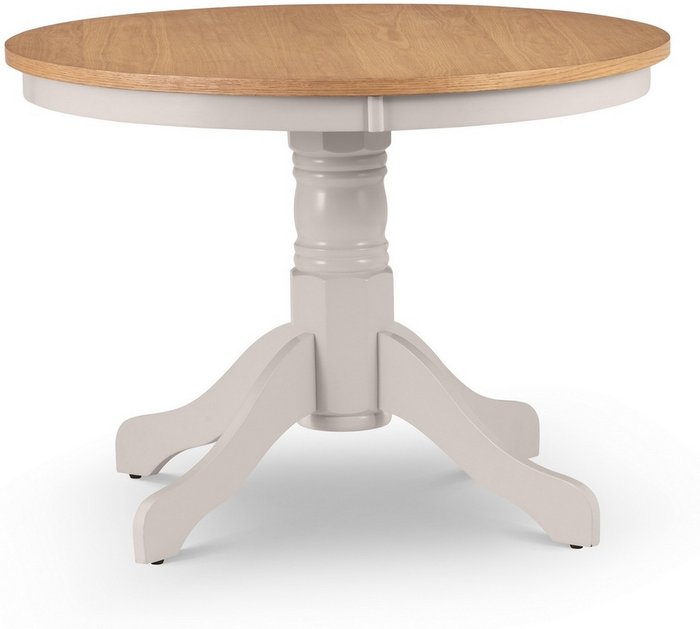 The Range | Julian Bowen Davenport Oak and Elephant Grey Round Pedestal Table - Grey & Oak Julian Bowen Davenport Oak and Elephant Grey Round Pedestal Table - Grey & Oak