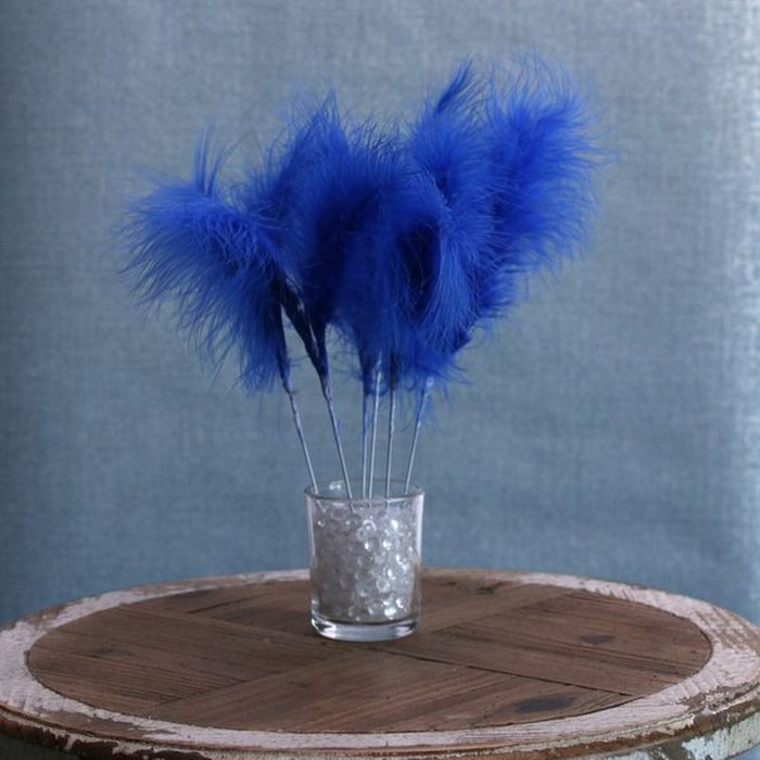 The Range | Kingsbury Gifts Pack of 6 Fluff Feathers - Royal Blue Kingsbury Gifts Pack of 6 Fluff Feathers - Royal Blue