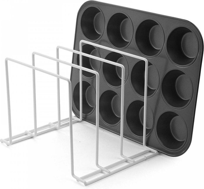 The Range | Neo Neo Kitchen Tray and Chopping Board Organiser Rack - White Neo Neo Kitchen Tray and Chopping Board Organiser Rack - White