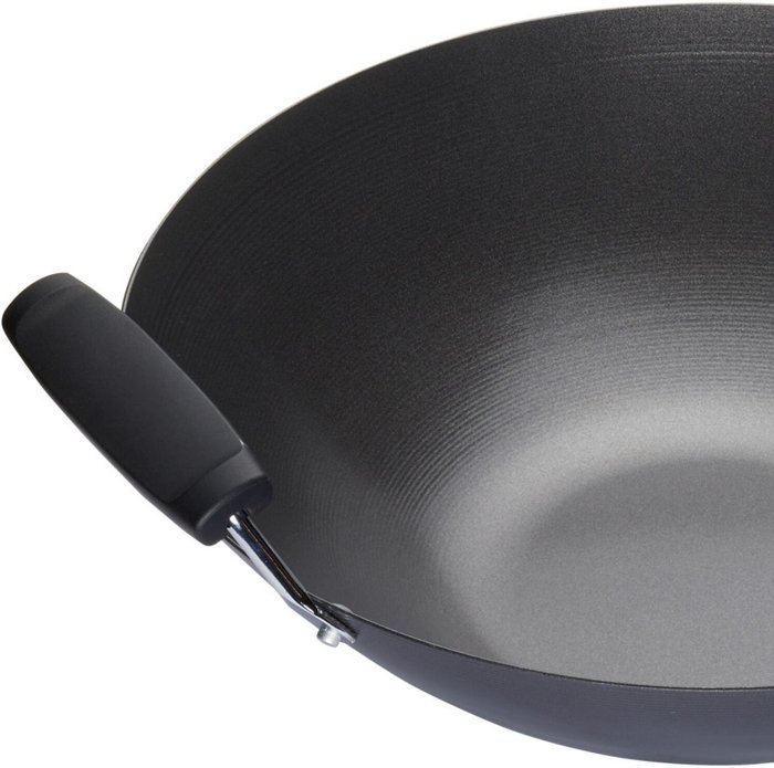The Range | Kitchencraft KitchenCraft World of Flavours Oriental Carbon Steel 35.5cm Non-Stick Wok - Black Kitchencraft KitchenCraft World of Flavours Oriental Carbon Steel 35.5cm Non-Stick Wok - Black