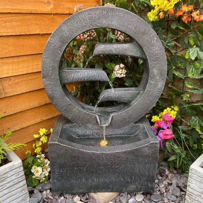 The Range | Tranquility Water Features Tranquility Eclipse Mains Powered Water Feature - Grey Tranquility Water Features Tranquility Eclipse Mains Powered Water Feature - Grey