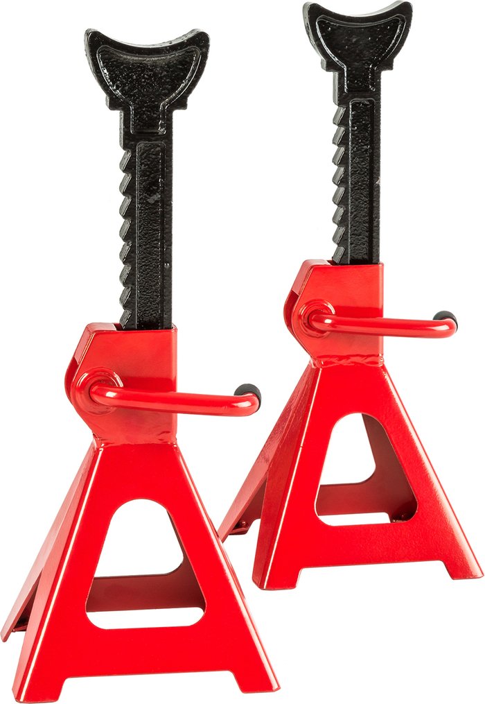 The Range | TECTAKE Axle Stands X2 3000 Kg Load - Red TECTAKE Axle Stands X2 3000 Kg Load - Red