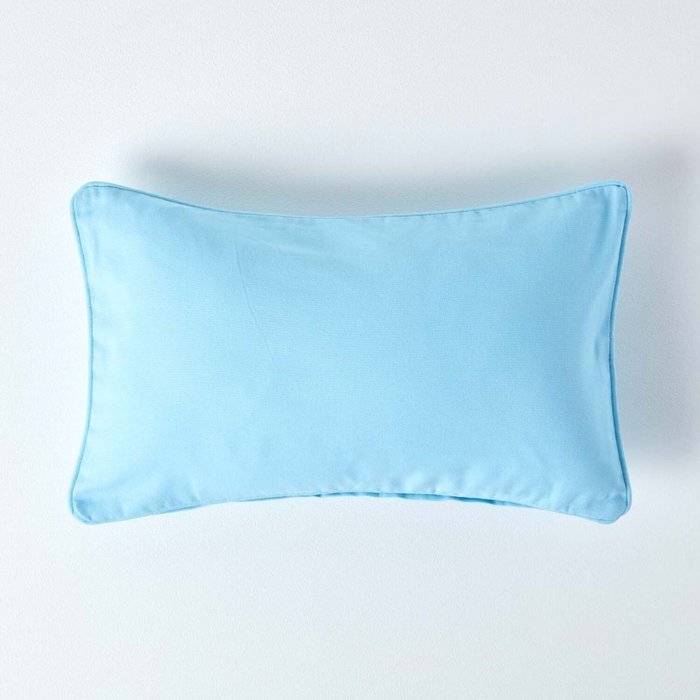 The Range | Homescapes Homescapes Cotton Plain Cushion Cover - Blue Homescapes Homescapes Cotton Plain Cushion Cover - Blue