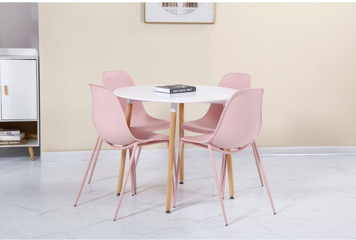 The Range | Lindon Lindon Dining Set - White/Pink Lindon Lindon Dining Set - White/Pink