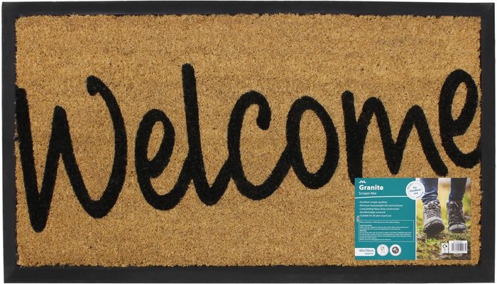 The Range | JVL JVL Welcome Granite Coir Mat, 40x70cm JVL JVL Welcome Granite Coir Mat, 40x70cm
