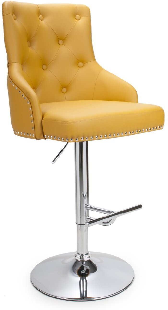 The Range | Shankar Shankar Rocco Leather Effect Yellow Bar Stool Shankar Shankar Rocco Leather Effect Yellow Bar Stool