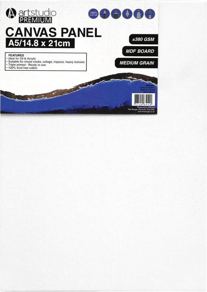The Range | Art Studio Pack of Three Art Studio Premium Canvas Panel - 30.4x40.6cm Art Studio Pack of Three Art Studio Premium Canvas Panel - 30.4x40.6cm