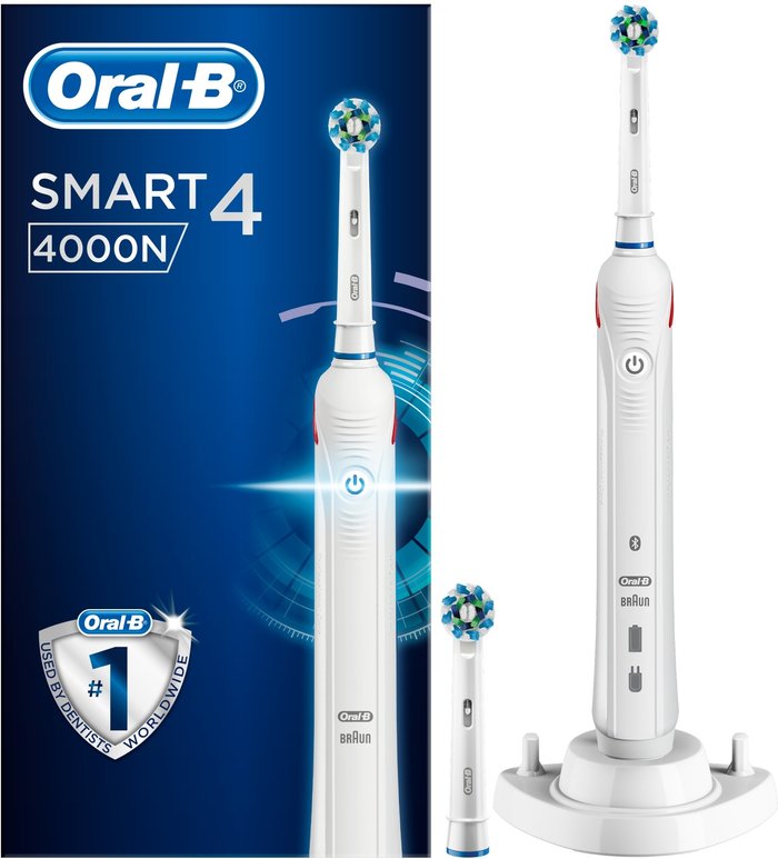 The Range | Oral B Oral B Smart 4 4000 Electric Toothbrush - White Oral B Oral B Smart 4 4000 Electric Toothbrush - White
