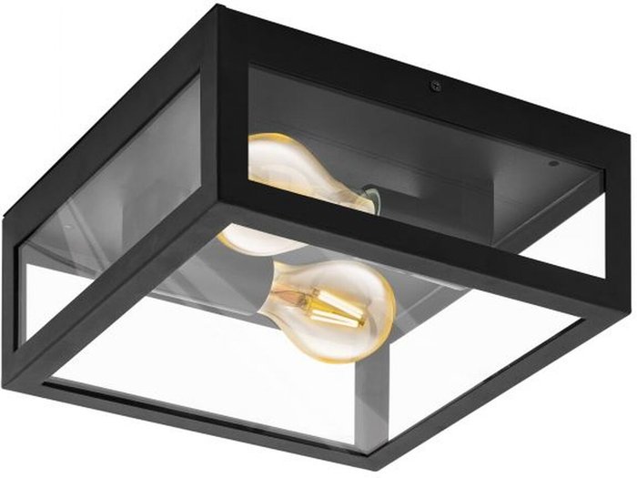 The Range | EGLO Eglo - Alamonte 1 - 2 Light Outdoor Flush Ceiling Light Black IP44, E27 EGLO Eglo - Alamonte 1 - 2 Light Outdoor Flush Ceiling Light Black IP44, E27
