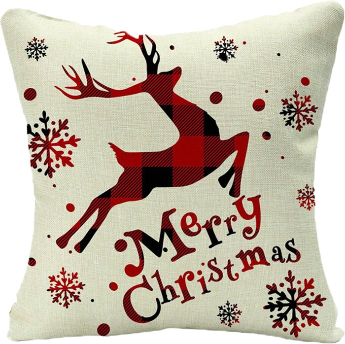 The Range | Red and White Christmas Cushion Covers - Red / Reindeer Red and White Christmas Cushion Covers - Red / Reindeer