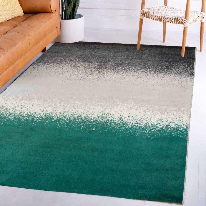 The Range | The Rug Wholesaler Green And Grey Scandi Rug - Green / 280cm The Rug Wholesaler Green And Grey Scandi Rug - Green / 280cm