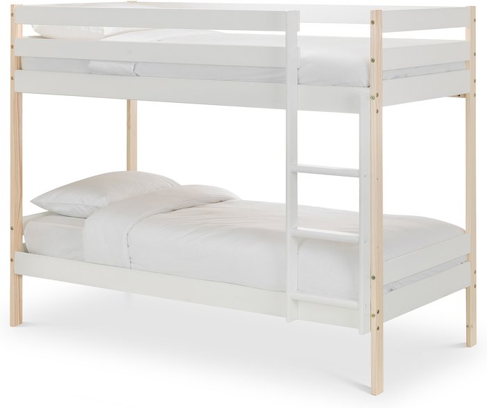 The Range | LEORA Leora Bunk Bed 3ft Single 90 x 190 White & Pine LEORA Leora Bunk Bed 3ft Single 90 x 190 White & Pine