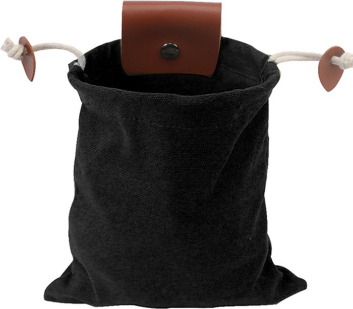 The Range | Canvas Bushcraft Foraging Fruit Pouch for Camping - Black Canvas Bushcraft Foraging Fruit Pouch for Camping - Black