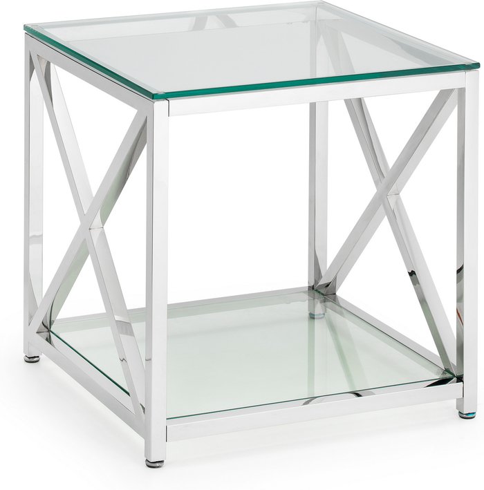 The Range | Julian Bowen Miami Lamp Table - Silver Julian Bowen Miami Lamp Table - Silver