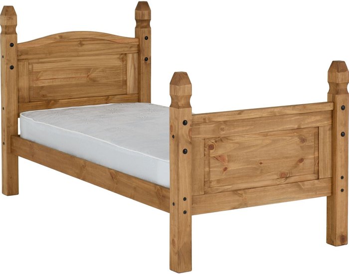 The Range | Seconique Corona 3' Bed High Foot End - Distressed Waxed Pine Seconique Corona 3' Bed High Foot End - Distressed Waxed Pine
