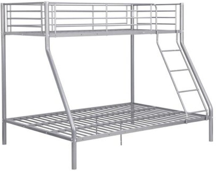 The Range | Humza Amani Triple Metal Bunk Bed 3ft,4ft6 - Silver Humza Amani Triple Metal Bunk Bed 3ft,4ft6 - Silver