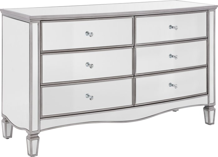 The Range | Birlea Elysee 6 Drawer Wide Chest - Mirrored Birlea Elysee 6 Drawer Wide Chest - Mirrored