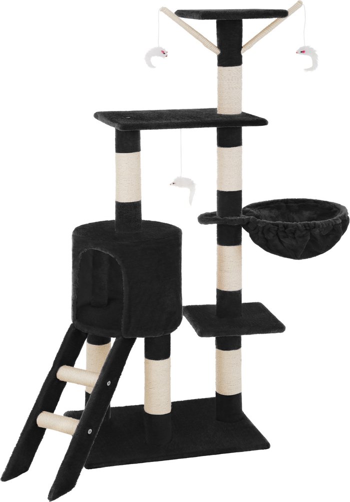 The Range | TECTAKE Tectake Cat Tree Scratching Post Dominik - Black TECTAKE Tectake Cat Tree Scratching Post Dominik - Black