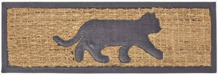 The Range | Homescapes Black Cat Silhouette Non-Slip Coir Doormat - Black Homescapes Black Cat Silhouette Non-Slip Coir Doormat - Black