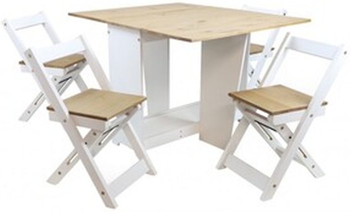 The Range | Mercers Furniture Corona White Wax Butterfly Dining Set - Distressed White Wax Mercers Furniture Corona White Wax Butterfly Dining Set - Distressed White Wax