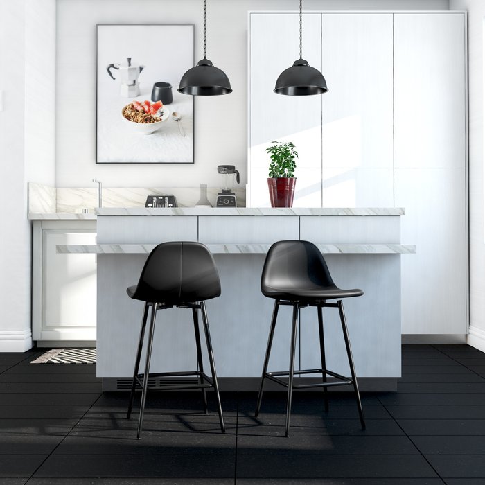 The Range | Queer Eye QE Calvin Counter Stool - Black PU Queer Eye QE Calvin Counter Stool - Black PU