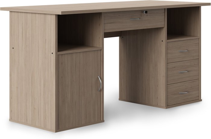 The Range | Alphason Alphason Dallas Wooden Office Desk - Beech Alphason Alphason Dallas Wooden Office Desk - Beech