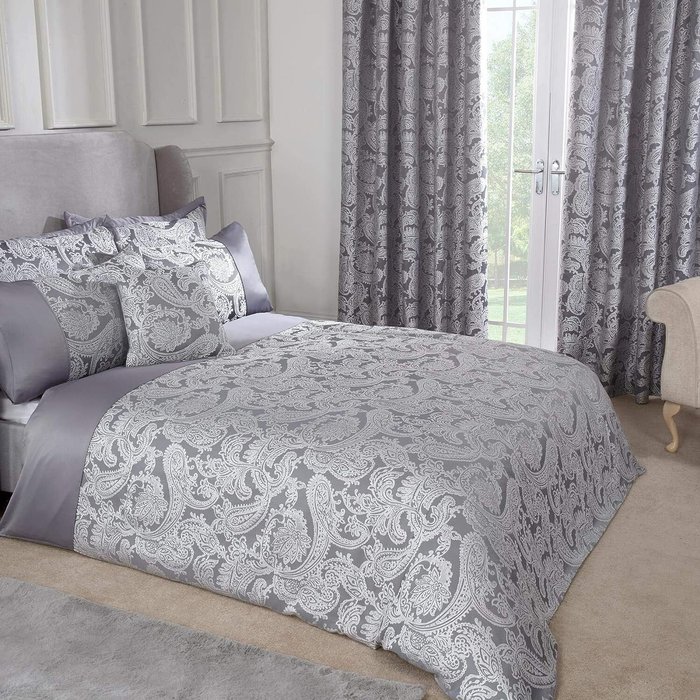The Range | Emma Barclay Emma Barclay Duchess Duvet Set King Bed Silver Emma Barclay Emma Barclay Duchess Duvet Set King Bed Silver