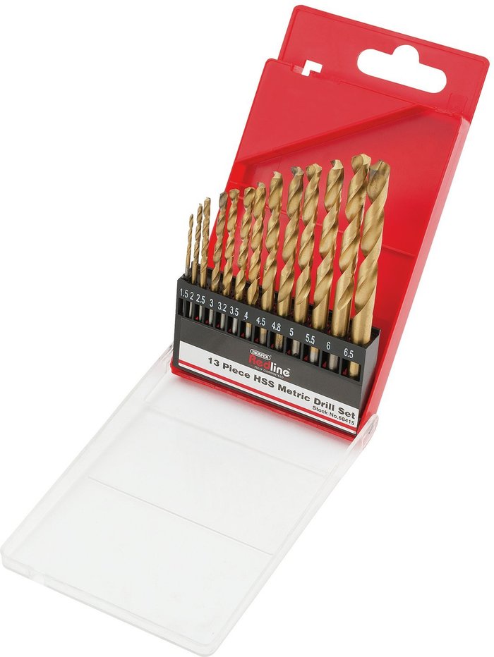 The Range | Draper Draper Redline HSS Metric Twist Drill Set - 13 Piece - Gold Draper Draper Redline HSS Metric Twist Drill Set - 13 Piece - Gold