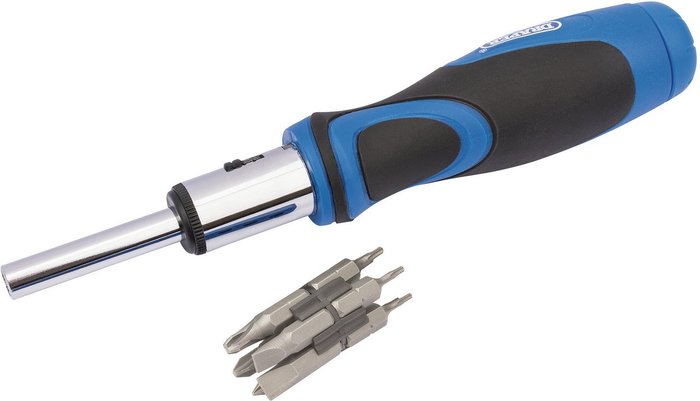 The Range | Draper Draper Ratchet Screwdriver and Bit Set (13 Piece) Draper Draper Ratchet Screwdriver and Bit Set (13 Piece)