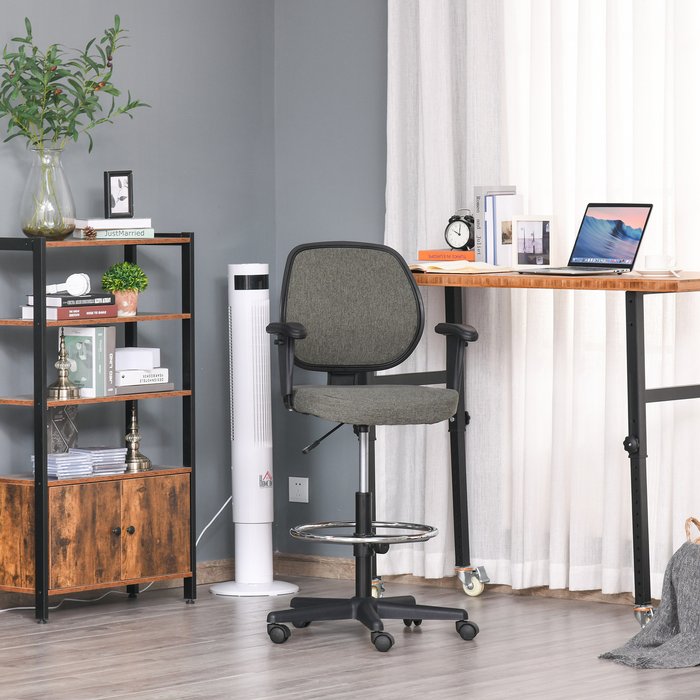 The Range | HOMCOM Ergonomic Chair Office Desk Chair - Grey HOMCOM Ergonomic Chair Office Desk Chair - Grey
