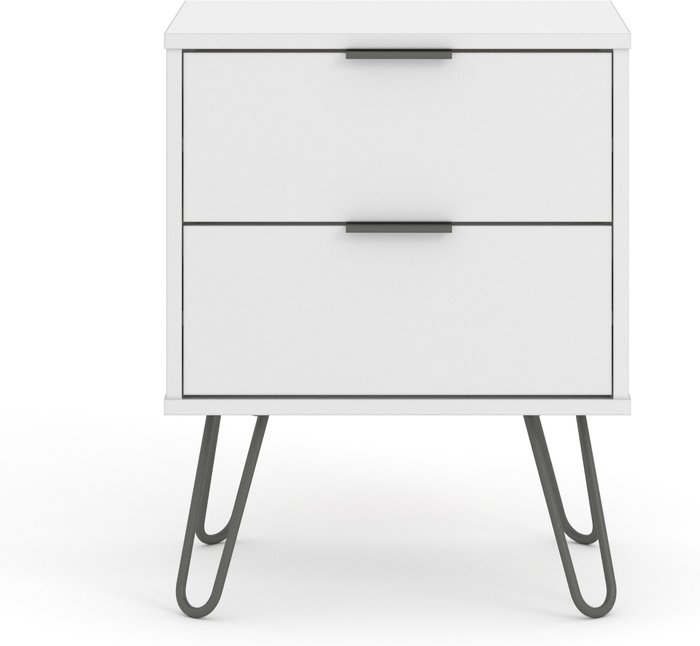 The Range | Core Products Ltd Augusta White 2 Drawer Bedside Cabinet - White Core Products Ltd Augusta White 2 Drawer Bedside Cabinet - White
