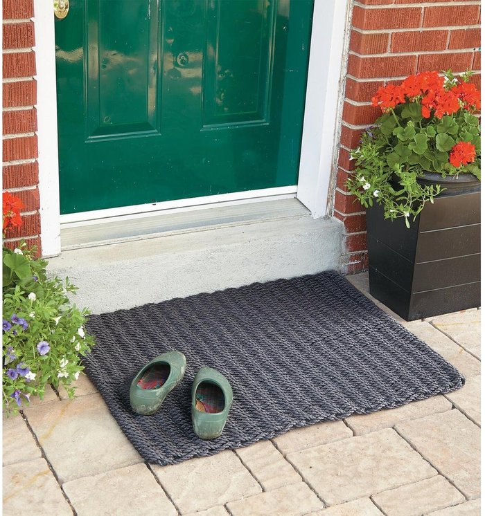 The Range | Esselle Esselle Didsbury 45X75Cm Slate Braided Polypropelyne Mat Esselle Esselle Didsbury 45X75Cm Slate Braided Polypropelyne Mat