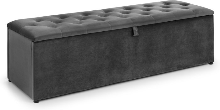 The Range | Julian Bowen Ravello Blanket Box Dark Grey Velvet - Dark Grey Julian Bowen Ravello Blanket Box Dark Grey Velvet - Dark Grey