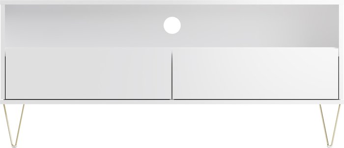 The Range | Timber Art Design UK TV Cabinet with 2 Drawers - White - White Timber Art Design UK TV Cabinet with 2 Drawers - White - White