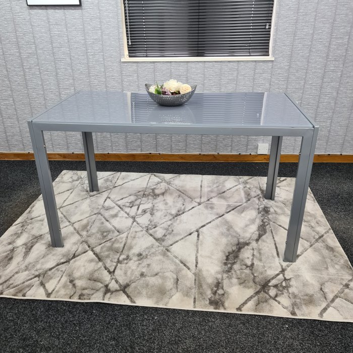 The Range | Kosy Koala Modern All Grey Glass Dining Table 120cm Only - Grey Kosy Koala Modern All Grey Glass Dining Table 120cm Only - Grey