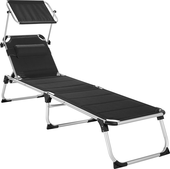 The Range | TECTAKE Tectake Sun Lounger Lorella Black TECTAKE Tectake Sun Lounger Lorella Black