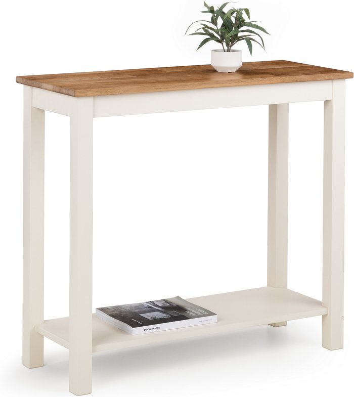 The Range | Julian Bowen Coxmoor Console Table - Ivory and Oak Julian Bowen Coxmoor Console Table - Ivory and Oak