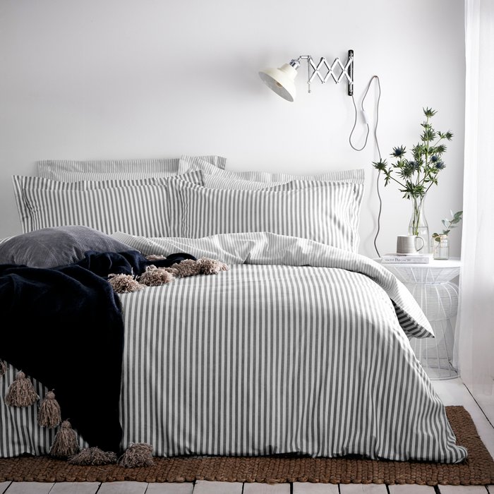 The Range | The Linen Yard The Linen Yard Hebden Double Duvet Cover Set Cotton Grey The Linen Yard The Linen Yard Hebden Double Duvet Cover Set Cotton Grey