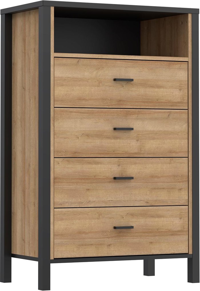 The Range | Furniture To Go High Rock Chest of 4 Drawers - Riviera Oak Furniture To Go High Rock Chest of 4 Drawers - Riviera Oak