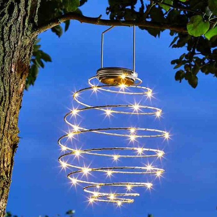 The Range | Garden Mile LED Solar Spiral Light - Silver Garden Mile LED Solar Spiral Light - Silver
