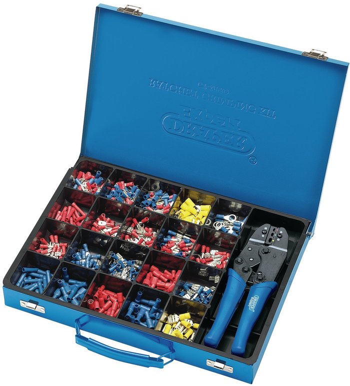 The Range | Draper Draper 590 Piece Ratchet Cable Crimping Tool and Terminal Kit Draper Draper 590 Piece Ratchet Cable Crimping Tool and Terminal Kit