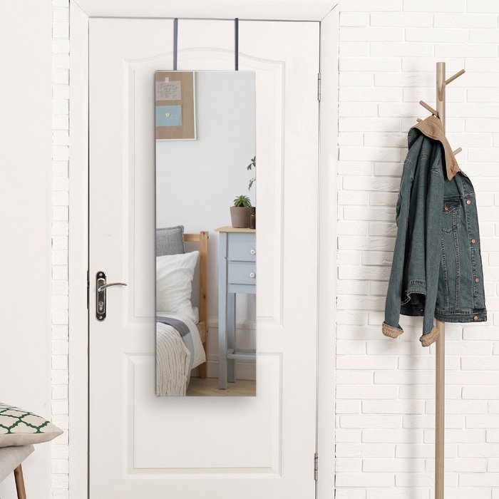 The Range | HOMCOM Mirrored Jewellery Storage Cabinet - White HOMCOM Mirrored Jewellery Storage Cabinet - White