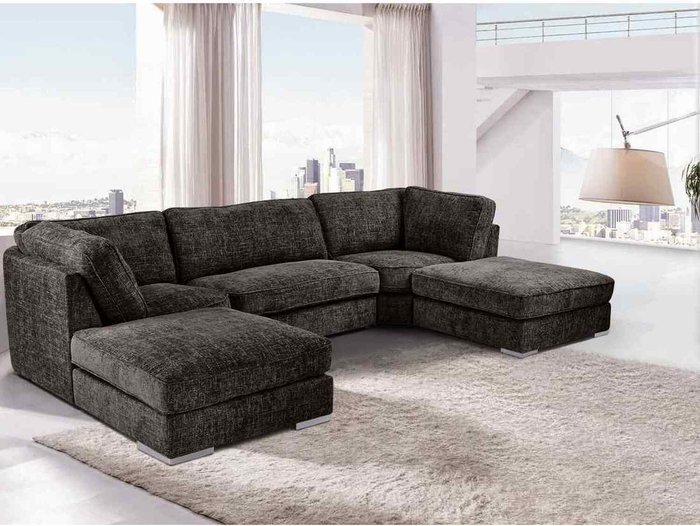 The Range | Simply Eleganza Britany Large Corner U Shape Sofa - Brown Simply Eleganza Britany Large Corner U Shape Sofa - Brown