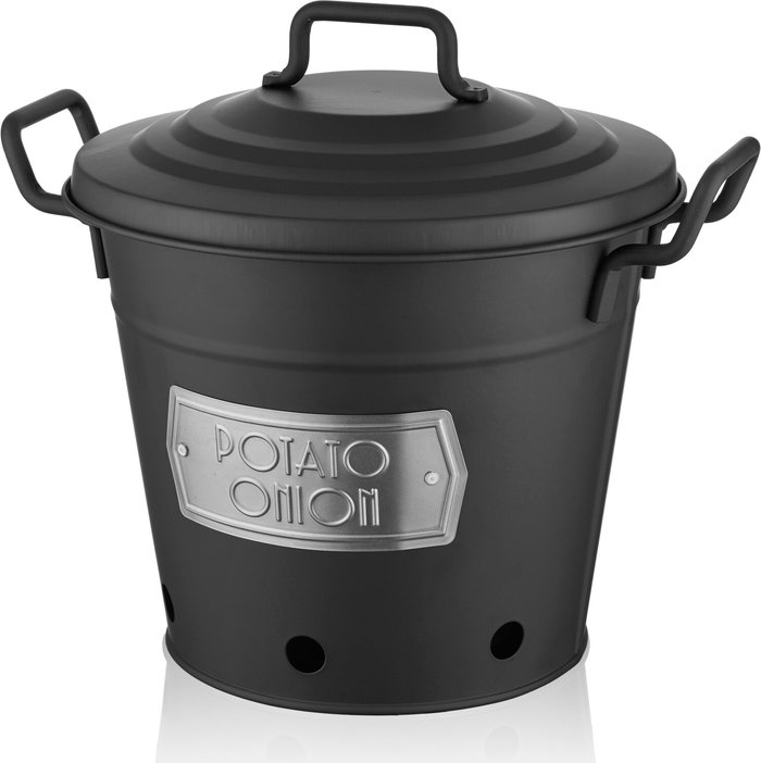 The Range | Rozi Potato And Onion Bin - Black Rozi Potato And Onion Bin - Black