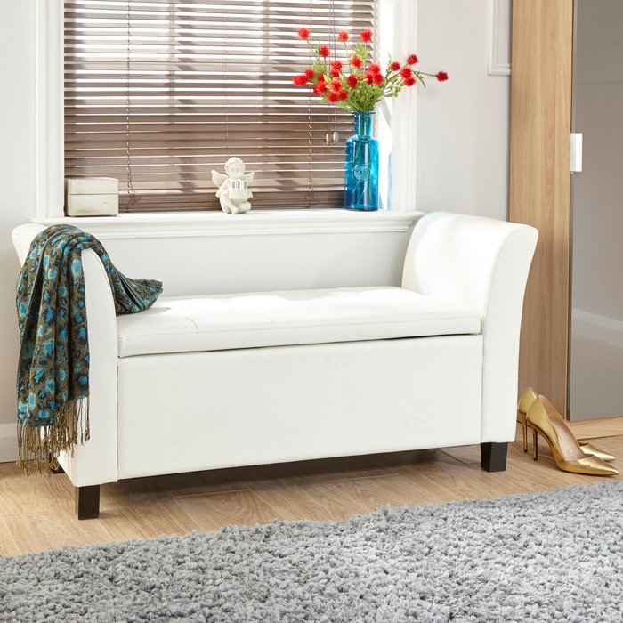 The Range | GFW Verona Faux Leather Window Seat - White White GFW Verona Faux Leather Window Seat - White White