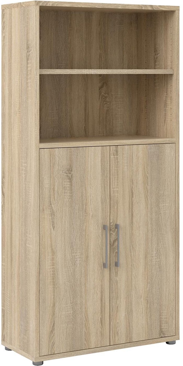 The Range | Furniture To Go Prima 4-Shelf 2-Door Bookcase - Oak Furniture To Go Prima 4-Shelf 2-Door Bookcase - Oak