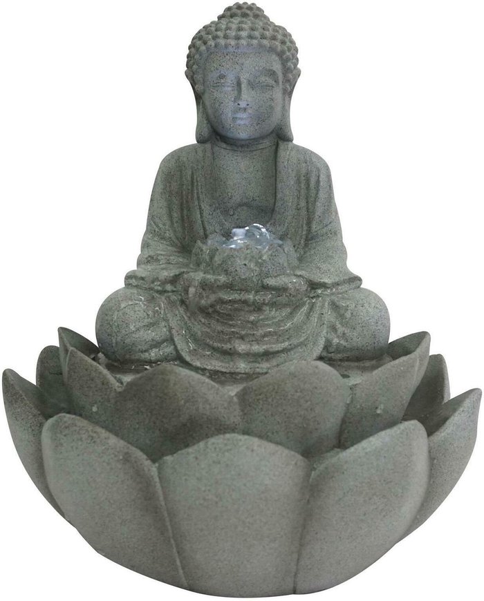 The Range | Gr8 Home Zen Buddha Indoor Water Feature - Grey Gr8 Home Zen Buddha Indoor Water Feature - Grey